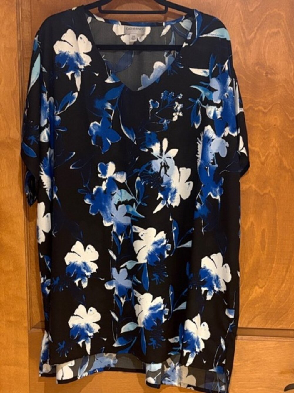 Catherine’s Floral Print Black and Blue Tunic
